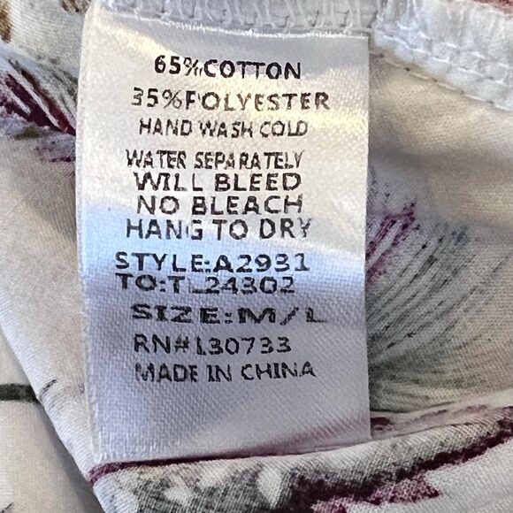 Umgee Cream Feather Print Batwing Boho Women's Top L - Picture 6 of 7